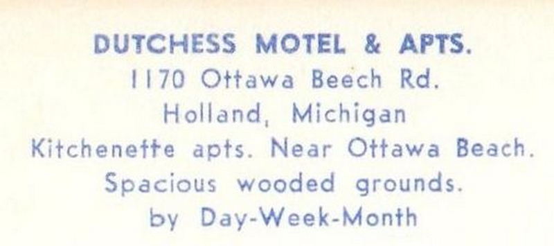 Dutchess Motel & Apartments - Vintage Postcard (newer photo)